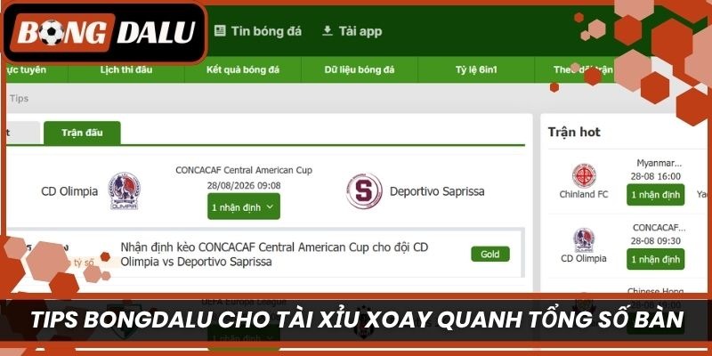Tips Bongdalu cho tài xỉu xoay quanh tổng số bàn trong thời gian chính thức